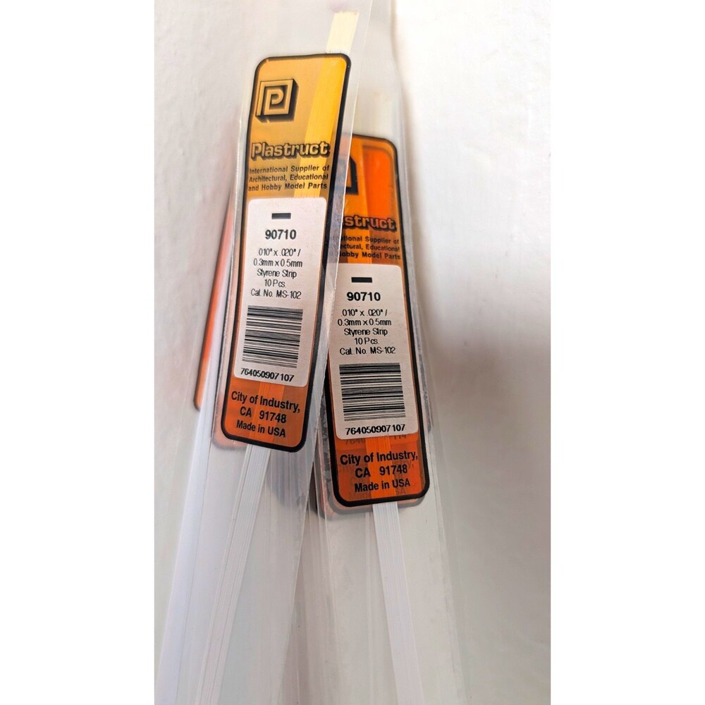 Plastruct 90709-90719 Styrene Strip 17 Pack Model Building Scratch Hobby Lot